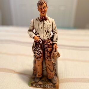 Porcelain Will Rogers Decanter unique (1980s)